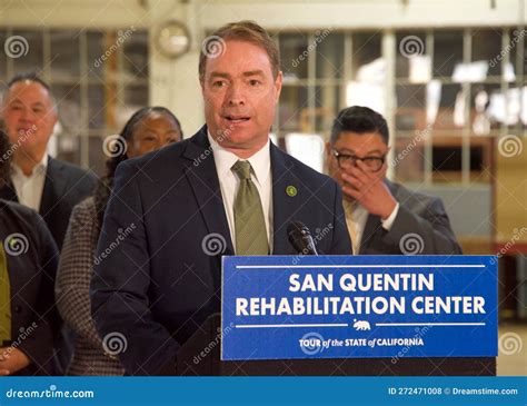 Assemblymember Damon Connolly Speaking At A Press Conf At San Quentin State Prison Editorial