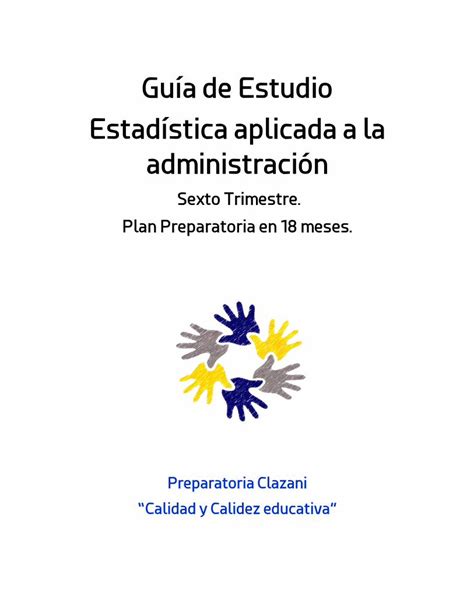 Pdf Gu A De Estudio Estad Stica Aplicada A La Administraci N