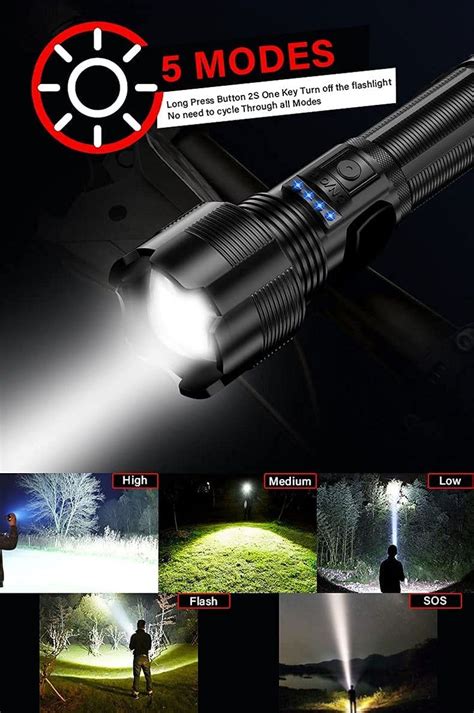 Rechargeable Flashlight 10000 Lumen HIGH POWER LED FLASHLIGHT