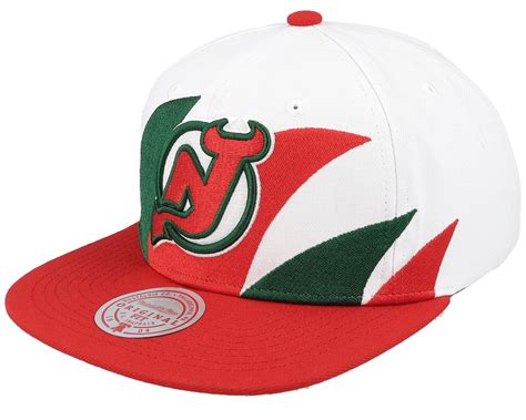 New Jersey Devils Vintage Sharktooth Whitered Snapback Mitchell