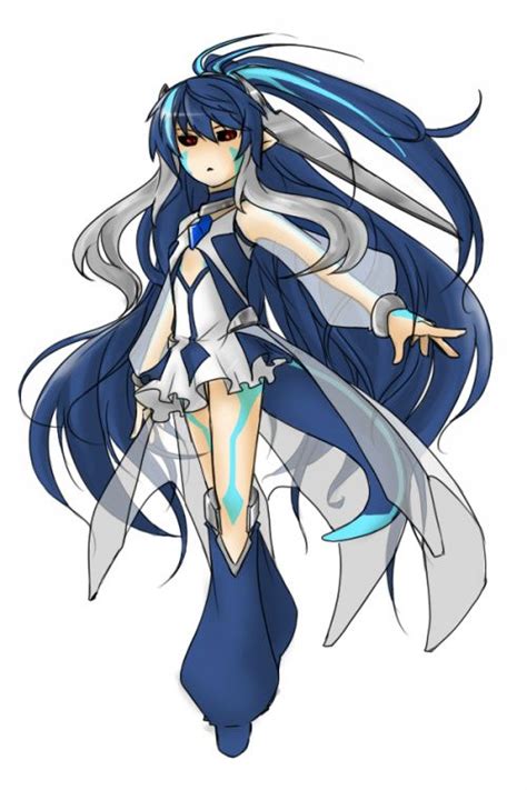 An Anime Character With Long Hair And Blue Eyes