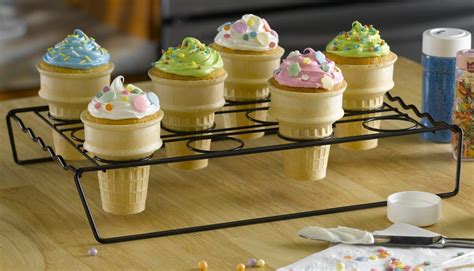 Holds 12 Ice Cream Cone Cupcakes Non Stick Finish Perfect For Any