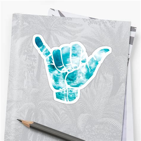 "Shaka Design" Sticker by warddt | Redbubble