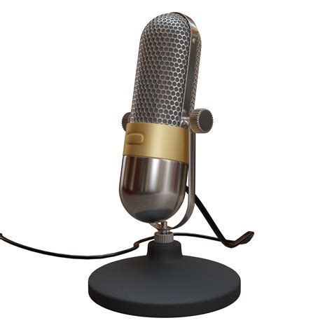 Silver Microphone Broadcast Or Karaoke 3d Render Element 9335885 Png