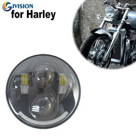 Inch W Black Projector Led Headlight Bulbs For Harley