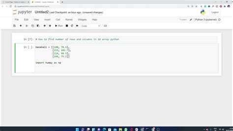 How To Find Number Of Rows And Columns In 2d Array Python Youtube