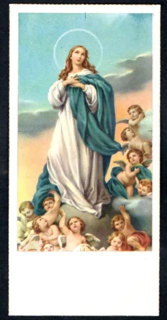 Santino Postale Antico Madonna Inmaculada Image Pieuse Holy Card