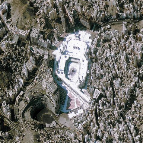 Mecca Saudi Arabia Satellite Image Stock Image E7800942 Science