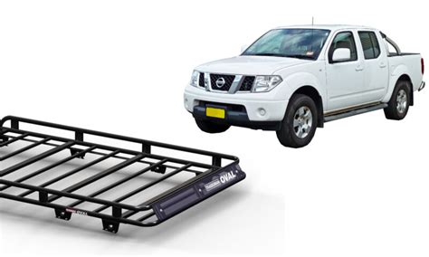 Nissan Navara D40 11 05 06 15 Dual Cab Oval Steel Roof Rack Tradesman Roof Racks