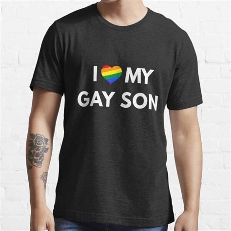 I Love My Gay Son LGBT Pride T Shirt For Sale By Jackjerry Redbubble I Love My Gay Son T