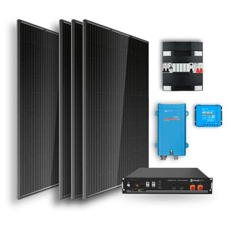 Off Grid Set Kwh Lithium Accu W Omvormer Zonnepanelen