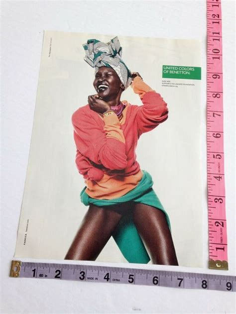 Print Ad Alek Wek Fashion Model Photo United Colors Of Benetton Ebay Model Photos