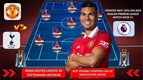 Strongest Of Man United ~ Manchester United Vs Tottenham ~ Man United Possible Lineup Epl Week