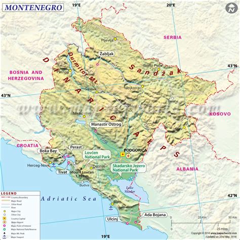 Montenegro Map | Map of Montenegro