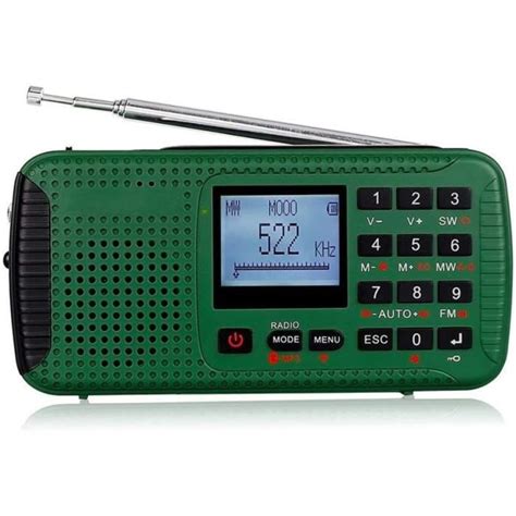 Radio D Urgence Solaire Manivelle Pour Urgence Avec Am Fm Sos Et