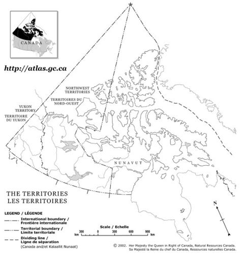 Northern Canada Blank Map