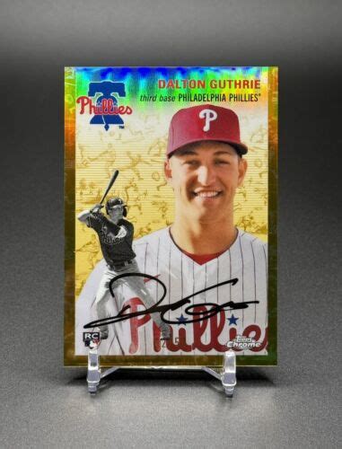 2023 Topps Chrome Platinum Dalton Guthrie 50 Toile Cream Gold Refractor