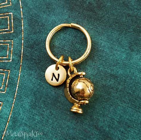 Globe Keychain Very Small Globe Keyring Boyfriend Keychain Etsy