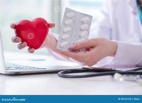 The Doctor Checking Up Heart In Medical Concept Stock Image Image Of