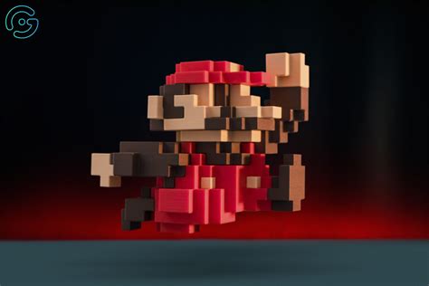 Archivo 3D VOXEL SUPER MARIO 8 BIT PUZZLE AMIIBO Modelo de impresión