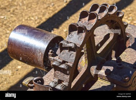 Old Iron Water Wheel With Iron Buckets Stock Photo Alamy