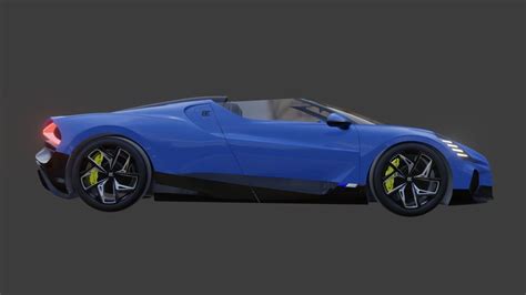 Bugatti Mistral Blue 3D Model CGTrader