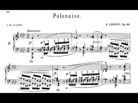 Polonaise In A Flat Major Op No Heroic Polonaise Sheet Music