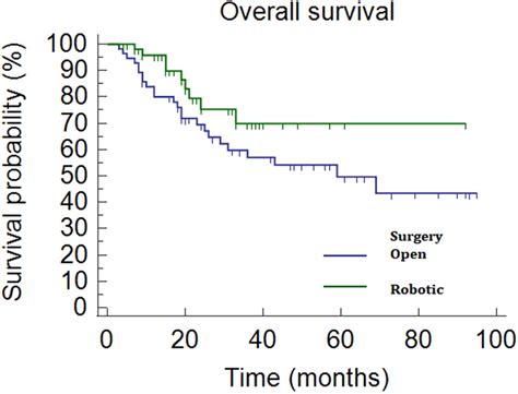 KaplanMeier Curve Depicting The Overall Survival Among Open And