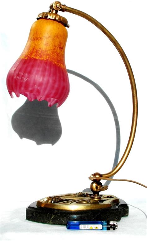 Proantic Lampe Daum Tulipe Exceptionnelle Filet E Et Tir E La P