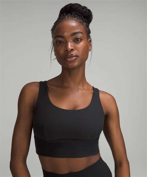 Lululemon Align Ribbed Bra Light Support C D Cup Black Lulu Fanatics