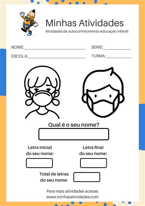 Atividades De Autoconhecimento Educa O Infantil