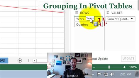 Excel Training 39 Grouping In Pivot Tables Youtube