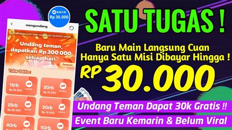 Satu Misi DIBAYAR Rp 30 000 Saldo DANA Apk Penghasil Saldo DANA Ovo