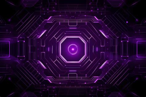 Premium Photo Futuristic Purple Technology Pattern Background