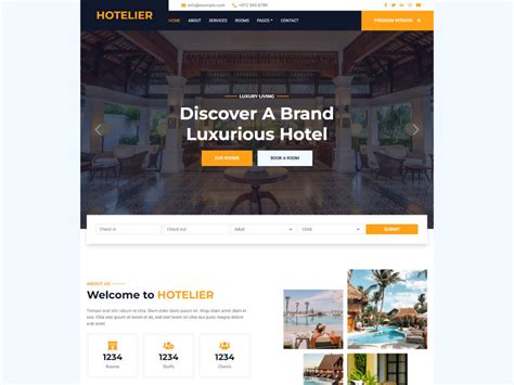 Free Html Website Templates For Hotel And Resort Templatesjungle