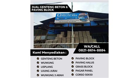 CALL WA 0821 8614 8884 Genteng Beton Atap Tahan Lama Dan Estetik