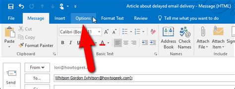 How To Schedule Or Delay Sending Email Messages In Outlook