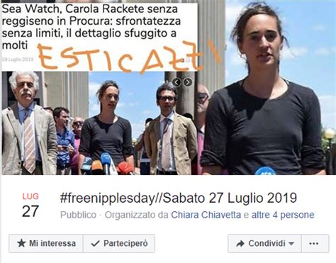 Un giorno senza reggiseno per solidarietà con Carola Rackete scatta il