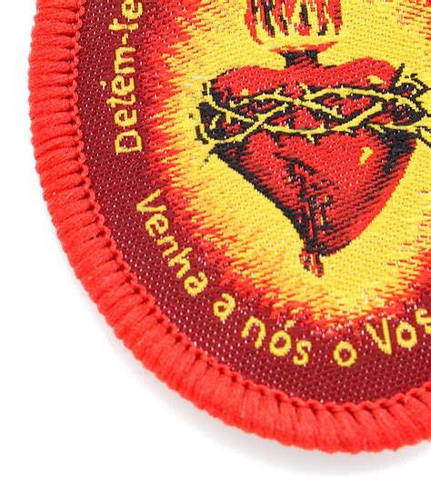 Escudo Detente Cora O Jesus Tecido Bordado Cm Pe As Nova