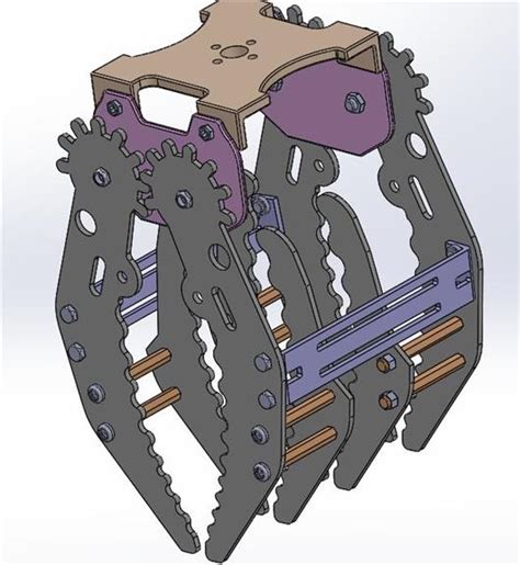 开口抱夹夹爪3d模型下载三维模型solidworks模型 制造云 产品模型