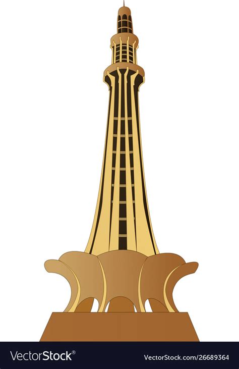 Minar e pakistan lahore punjab Royalty Free Vector Image