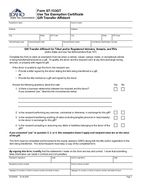 Sales Or Use Tax Exemption Certificatemotor Vehicles Fill Out Sign