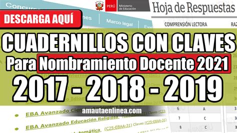 Colección De Exámenes De Nombramiento Docente 2017 2018 2019