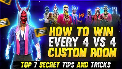 How To Win Every 4 Vs 4 Custom Match 😱🔥 Top 7 Secret Tips And Tricks