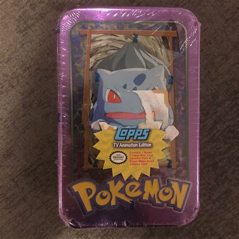 Pokemon Topps Tv Animation Series Bulbasaur Tin Factory Sealed