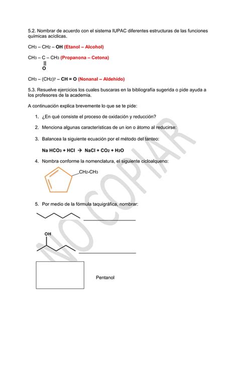 Guía de Química II RESUELTA para Examen Extraordinario IPN Nivel Medio