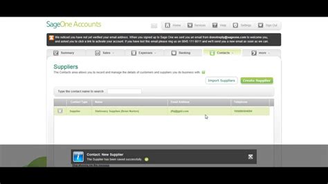 Sageone Accounts Tutorial Adding Suppliers Part Sage Training