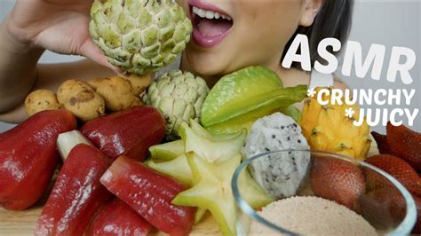 Best Exotic Fruits Asmr Crunchy Juicy No Talking Eating Sounds Ne Lets Eat Youtube