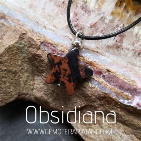 Colgante Obsidiana Caoba Estrella Gemoterapia F Cil Tienda De