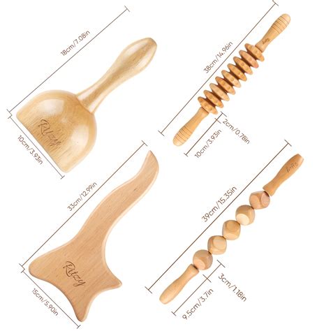 Ritzy Wood Therapy Massage Tools 4 In 1 Maderoterapia Kit Lymphatic